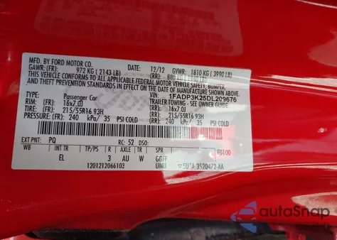 2013 Ford Focus Se from USA, damaged, VIN 1FADP3K25DL209676